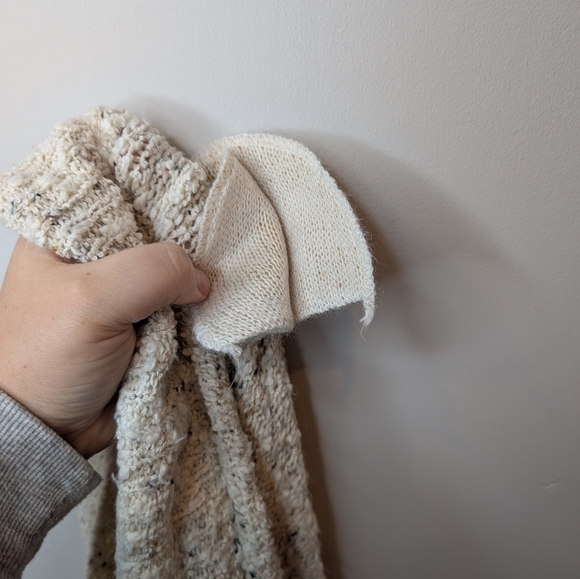 Vintage J.S. Fashion Cream White Double Button Knit Cozy Cardigan Women Small - Picture 8 of 11